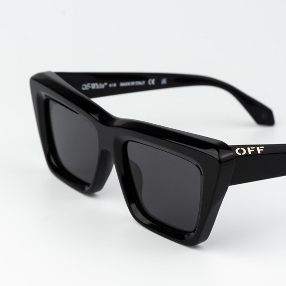 Off-White HAMPTON Women Sunglasses Black Grey Cat Eye OERI13L HAMPTON 1077 - Picture 5 of 12